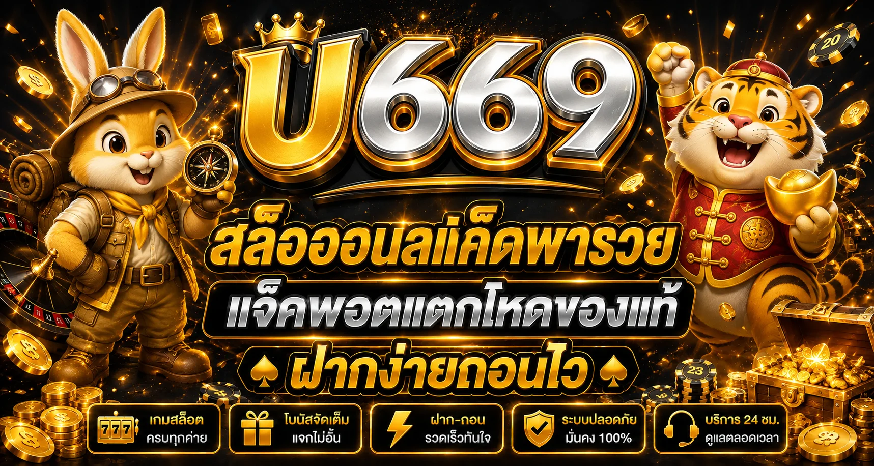 แบนเนอร์ U669 สล็อตและตัวอย่างหมวดเกม