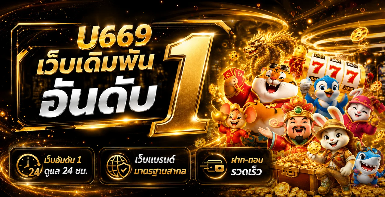 ภาพจุดเด่นการใช้งาน U669 บนมือถือและระบบฝากถอน